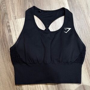 Gymshark Black Racerback Sports Bra